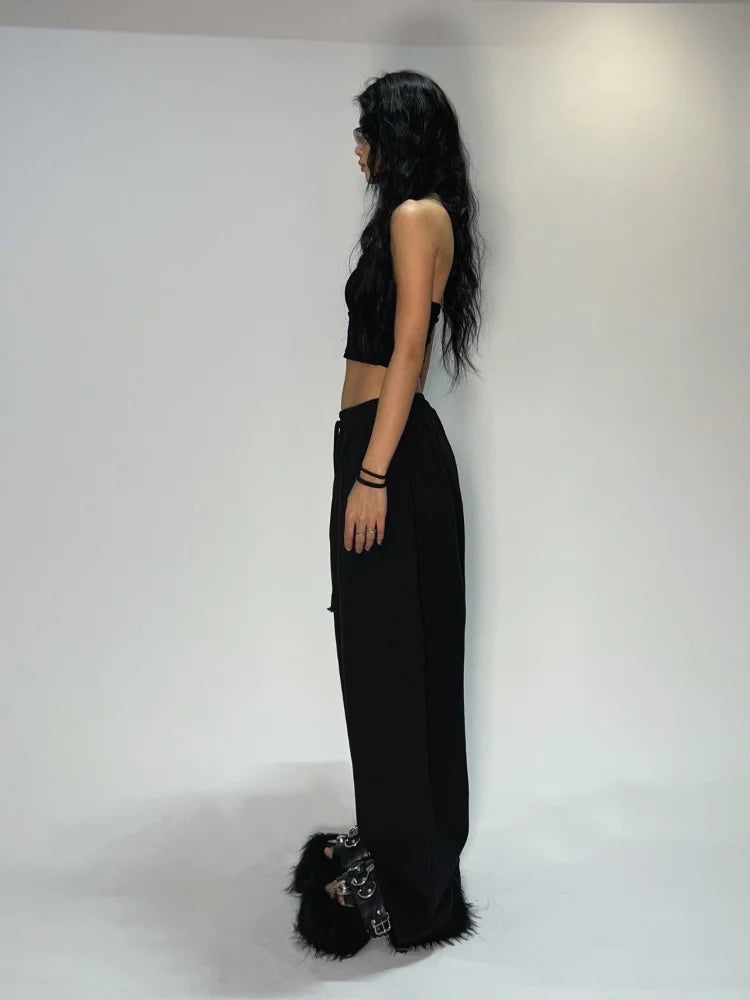 Gray Baggy Jogging Sweatpants Hippie Streetwear Korean Pant