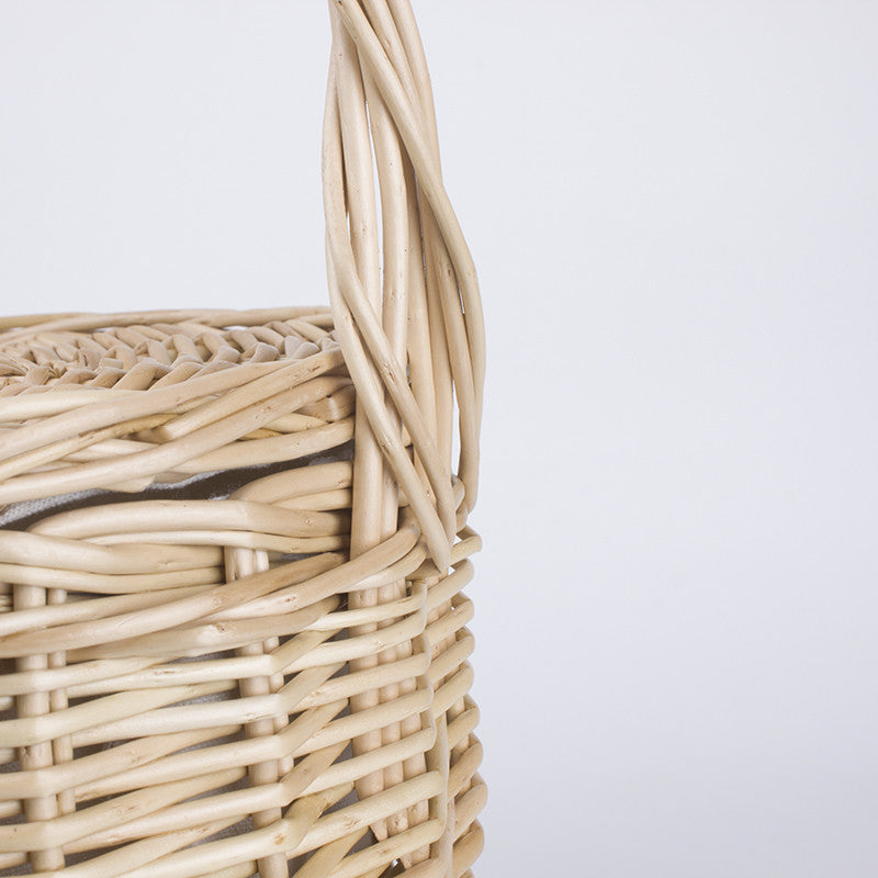 Bohemian Jane Birkin Style Wicker Straw Mini Basket Bag