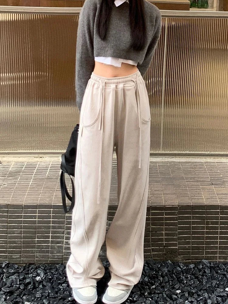 Gray Jogging Sweatpants Harajuku Oversize Sports Kpop Pant