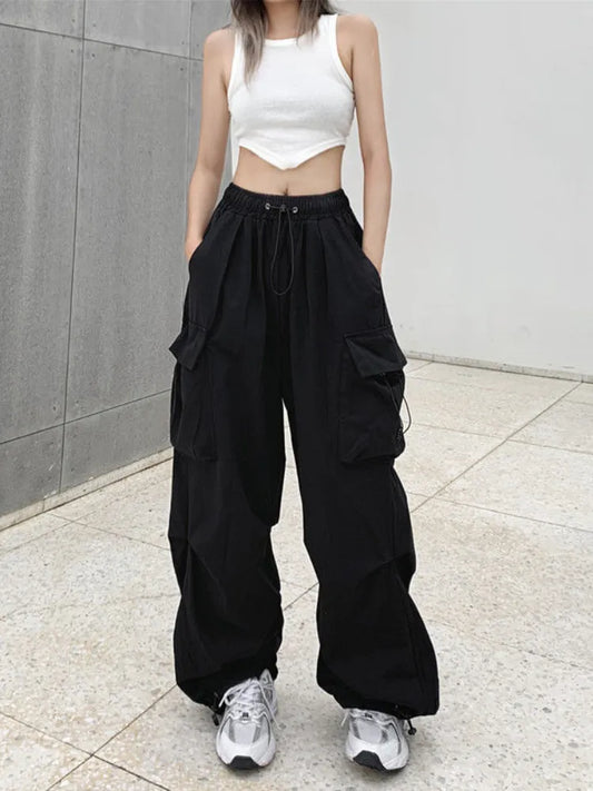 Harajuku Parachute Streetwear Baggy Cargo Y2K Edgy Jogging Pant