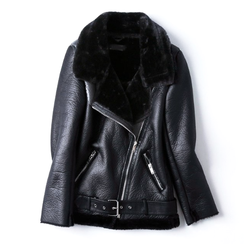 Kai Shearling Biker Jackets