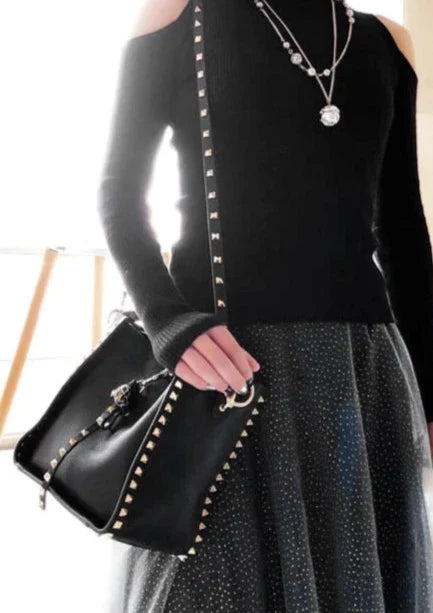 Luxe Riveted Leopard Head Lock Leather Bucket Bag - 7 Colors