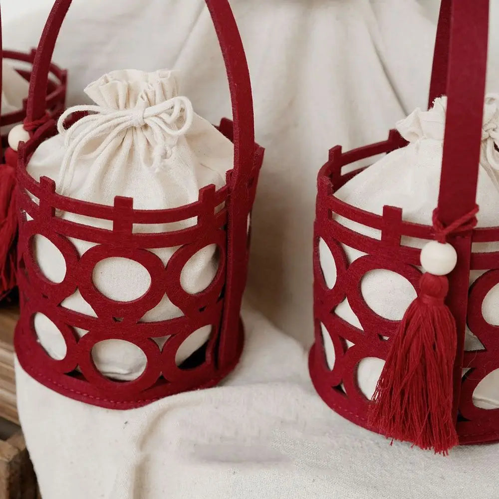 Juliana Red Mini Bucket Totes